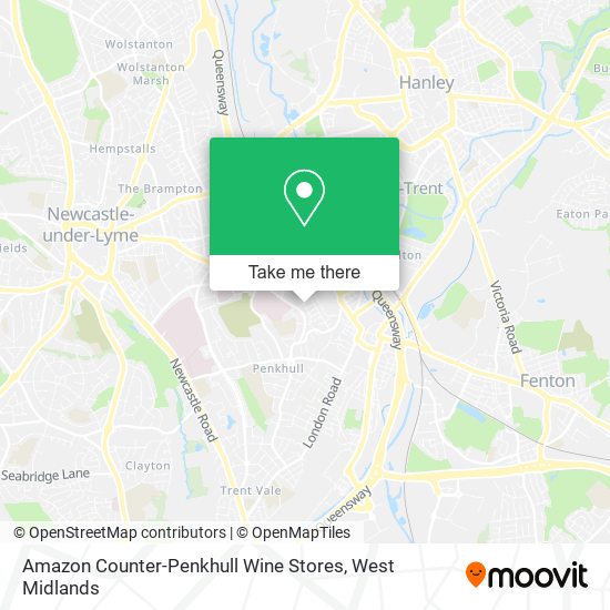 Amazon Counter-Penkhull Wine Stores map