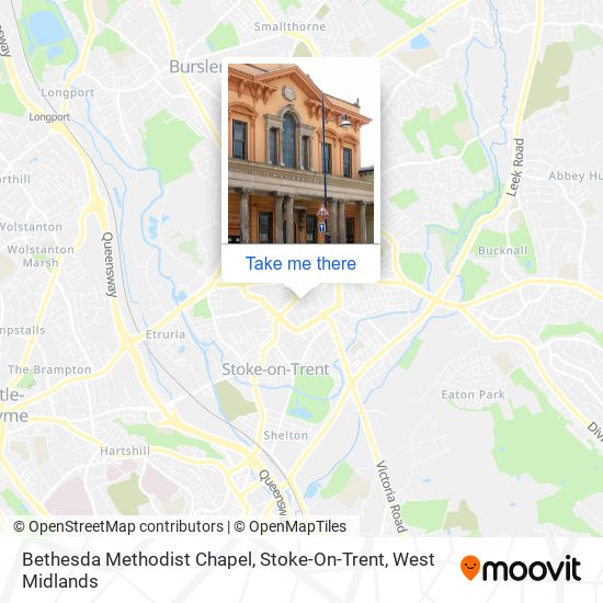 Bethesda Methodist Chapel, Stoke-On-Trent map