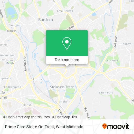 Prime Care Stoke-On-Trent map