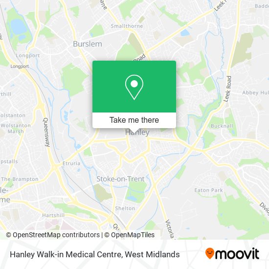 Hanley Walk-in Medical Centre map