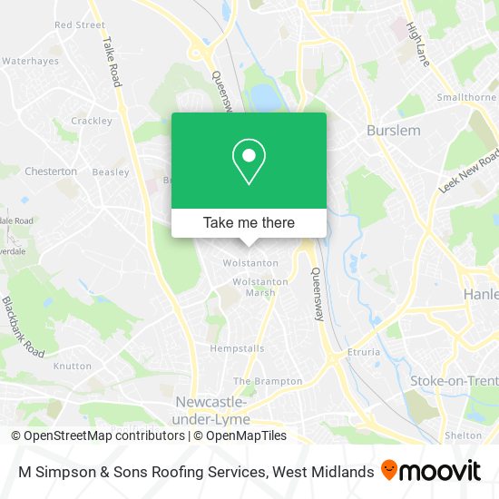 M Simpson & Sons Roofing Services map