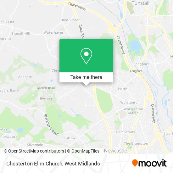 Chesterton Elim Church map