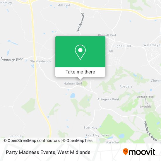 Party Madness Events map