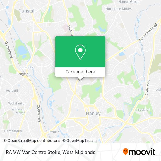 RA VW Van Centre Stoke map
