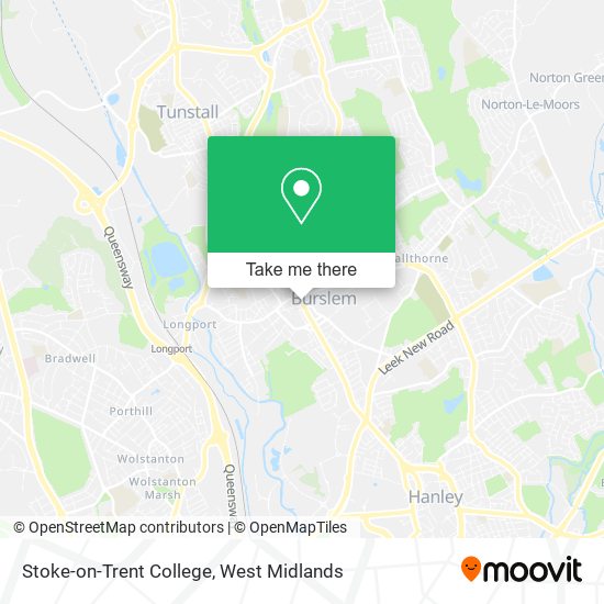 Stoke-on-Trent College map