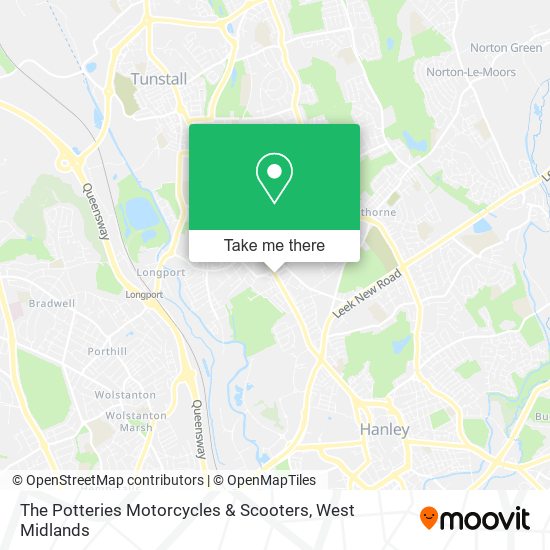 The Potteries Motorcycles & Scooters map