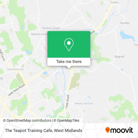 The Teapot Training Cafe map