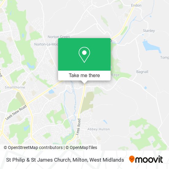 St Philip & St James Church, Milton map