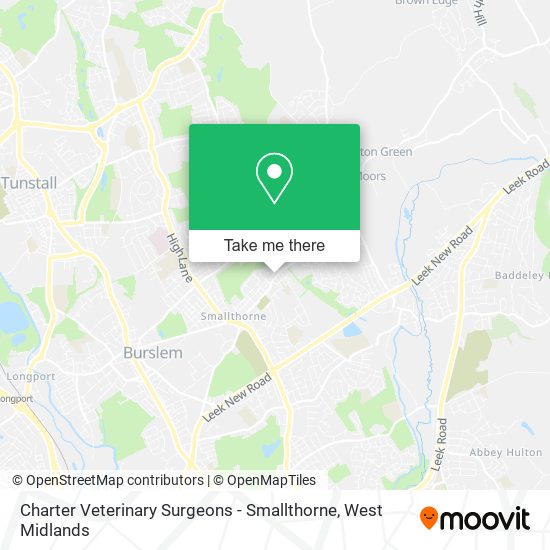 Charter Veterinary Surgeons - Smallthorne map