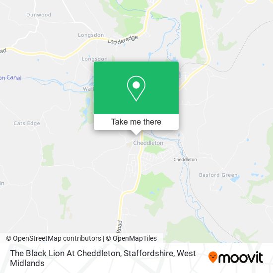 The Black Lion At Cheddleton, Staffordshire map