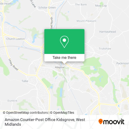 Amazon Counter-Post Office Kidsgrove map