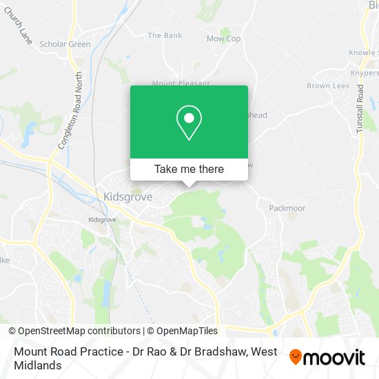 Mount Road Practice - Dr Rao & Dr Bradshaw map