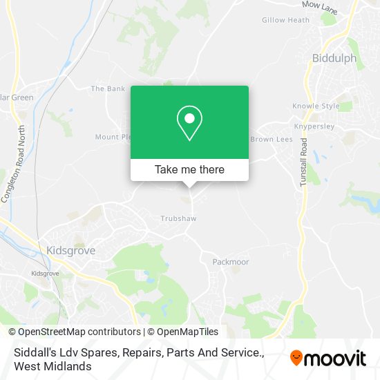 Siddall's Ldv Spares, Repairs, Parts And Service. map