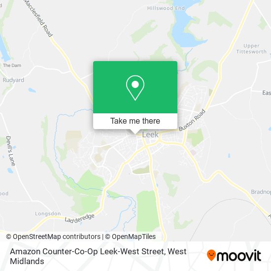 Amazon Counter-Co-Op Leek-West Street map