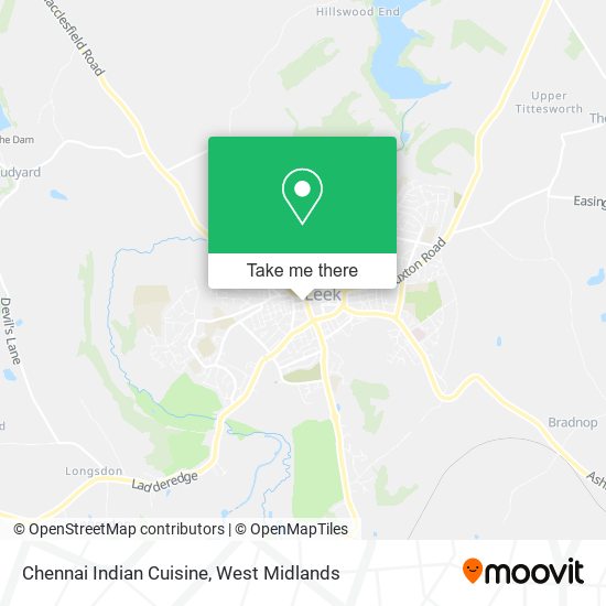 Chennai Indian Cuisine map