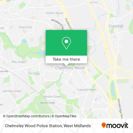 Chelmsley Wood Police Station map
