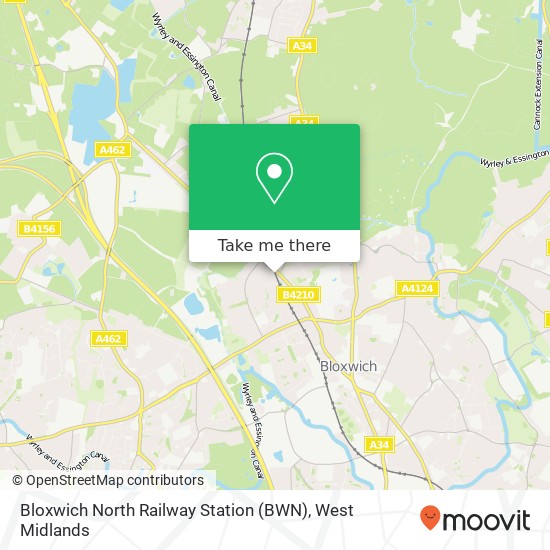 Bloxwich North Railway Station (BWN) map