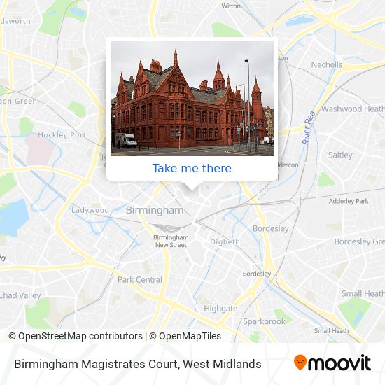 Birmingham Magistrates Court map