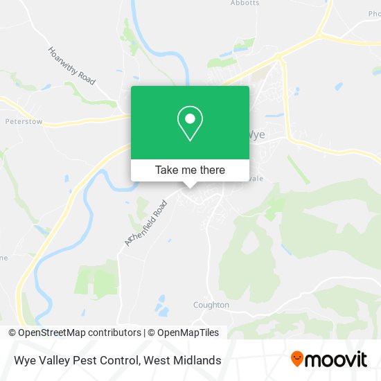 Wye Valley Pest Control map