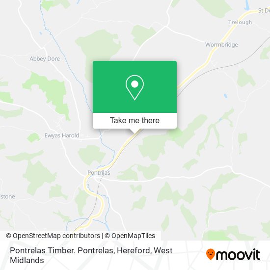 Pontrelas Timber. Pontrelas, Hereford map