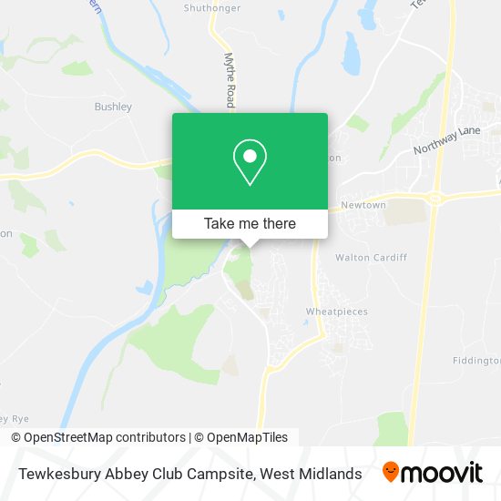 Tewkesbury Abbey Club Campsite map
