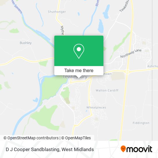 D J Cooper Sandblasting map