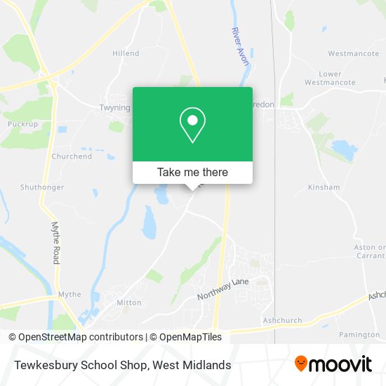 Tewkesbury School Shop map