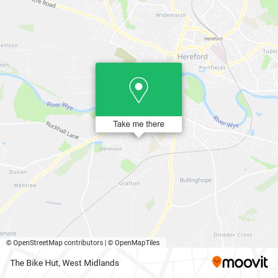 The Bike Hut map
