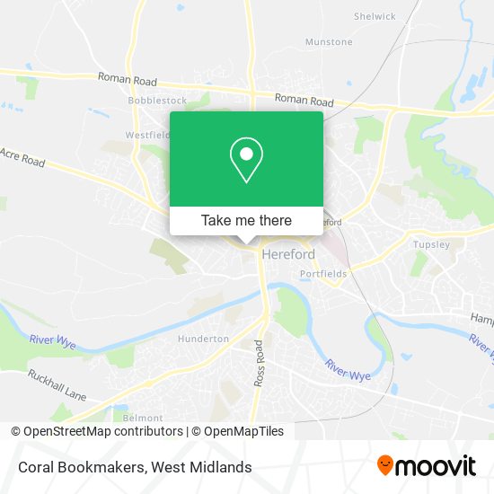 Coral Bookmakers map