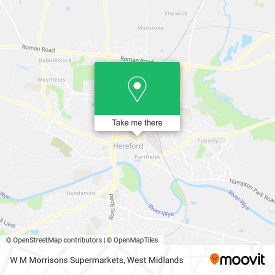 W M Morrisons Supermarkets map