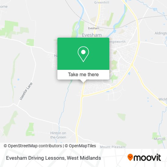 Evesham Driving Lessons map