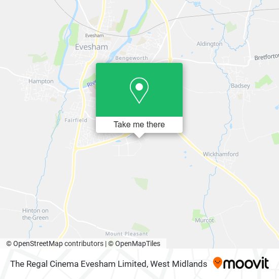 The Regal Cinema Evesham Limited map