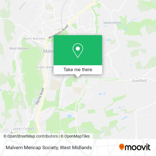 Malvern Mencap Society map