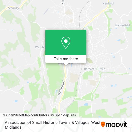 Association of Small Historic Towns & Villages map