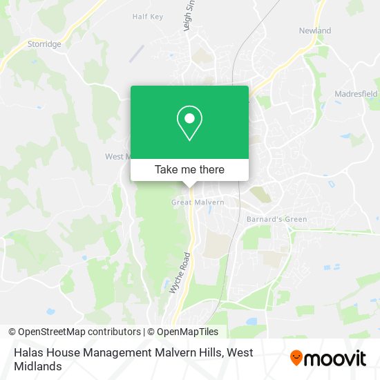 Halas House Management Malvern Hills map