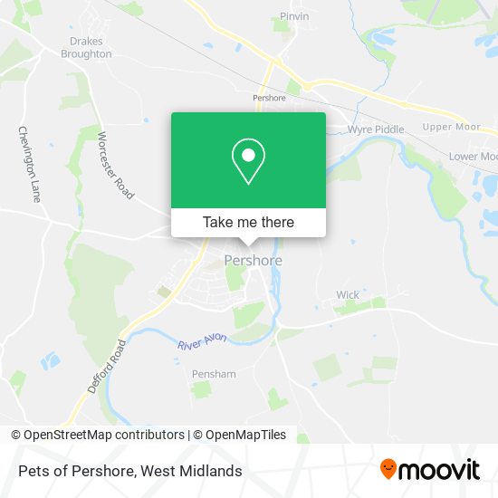 Pets of Pershore map