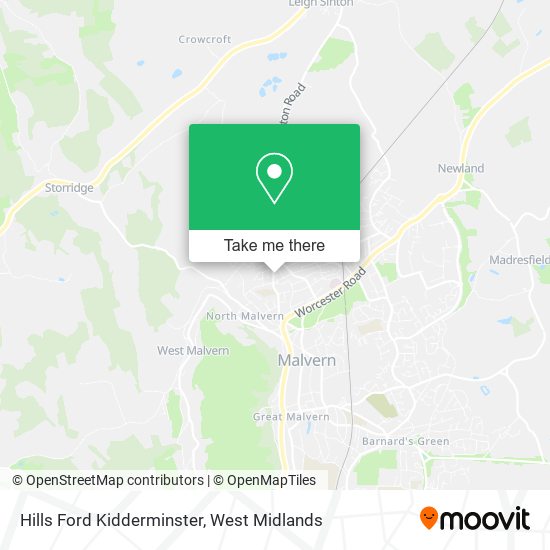 Hills Ford Kidderminster map