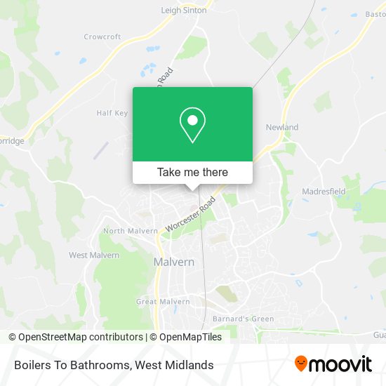 Boilers To Bathrooms map