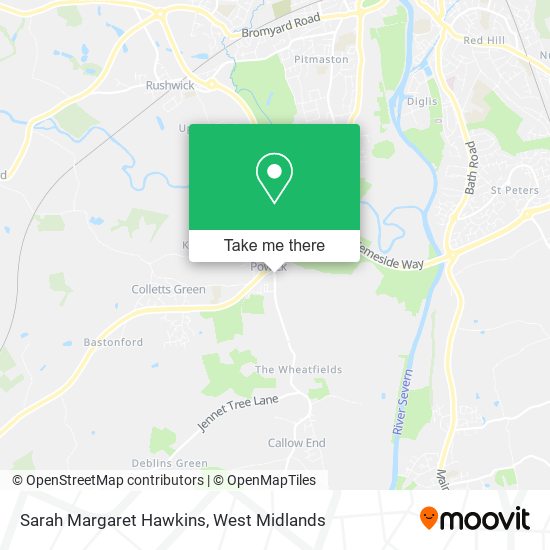 Sarah Margaret Hawkins map