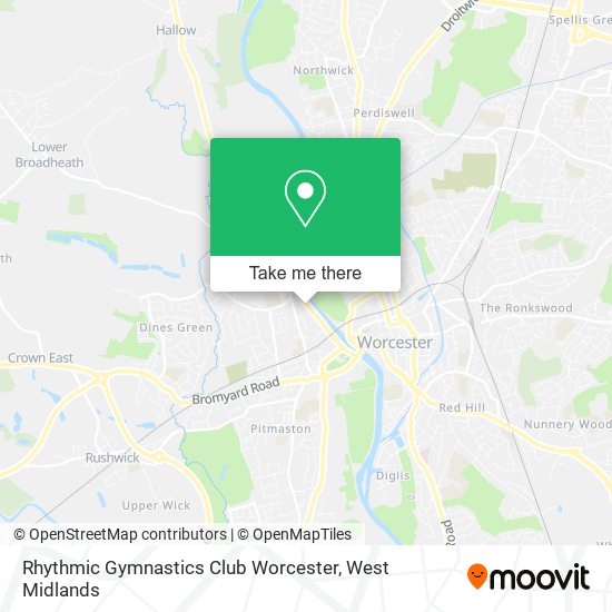 Rhythmic Gymnastics Club Worcester map