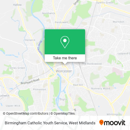 Birmingham Catholic Youth Service map