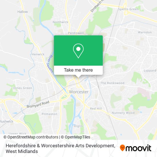 Herefordshire & Worcestershire Arts Development map