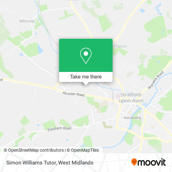 Simon Williams Tutor map