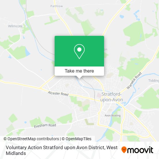 Voluntary Action Stratford upon Avon District map