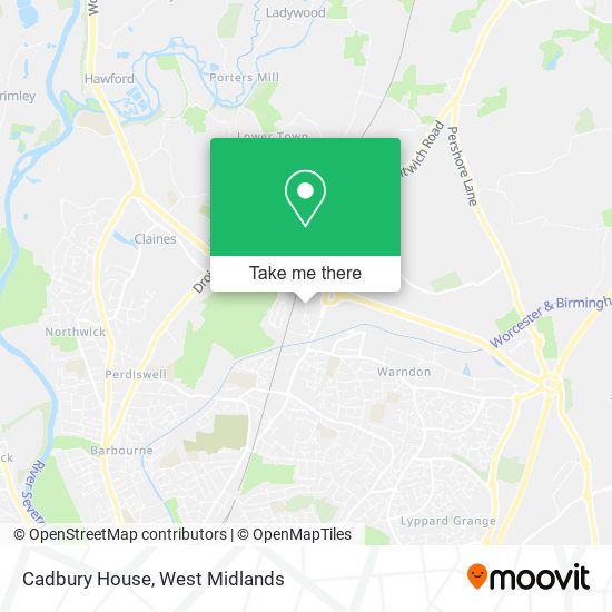 Cadbury House map