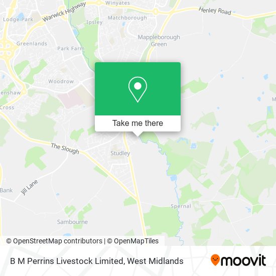 B M Perrins Livestock Limited map