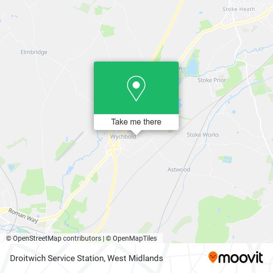 Droitwich Service Station map