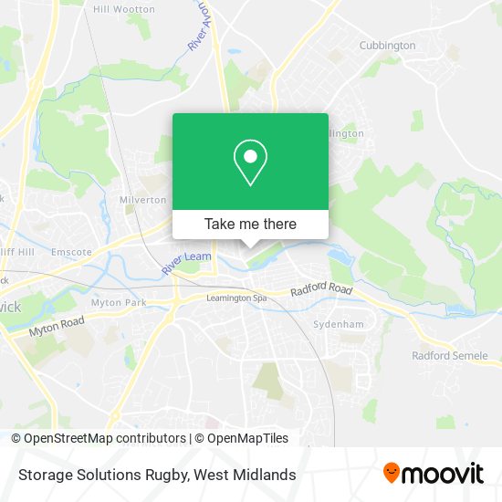 Storage Solutions Rugby map