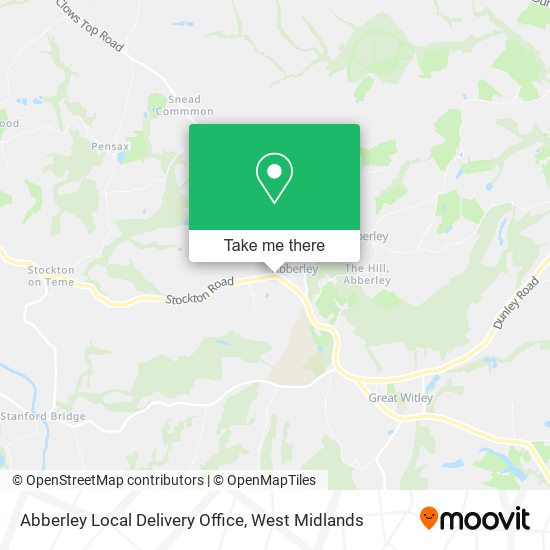 Abberley Local Delivery Office map