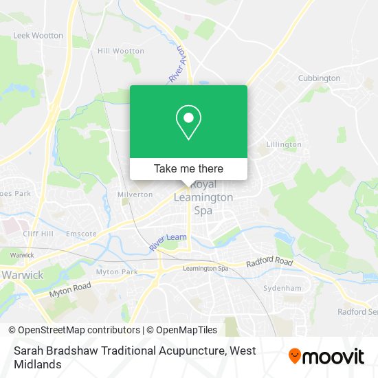 Sarah Bradshaw Traditional Acupuncture map